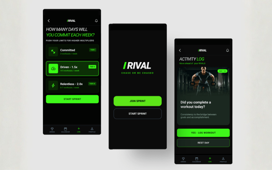 Rival App Screens